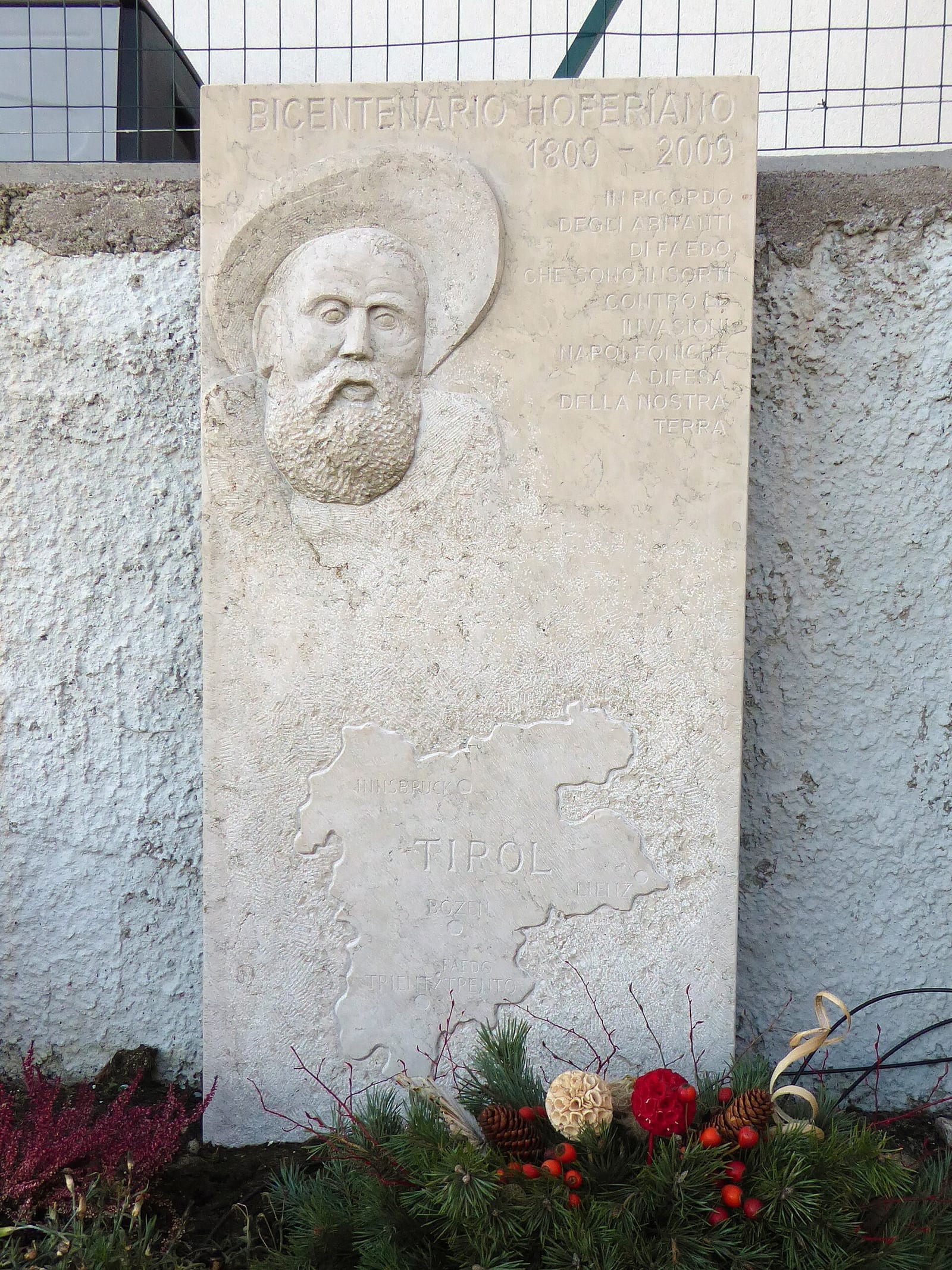 Gedenkstein zum Hofer-Jubiläum 2009 (Faedo)