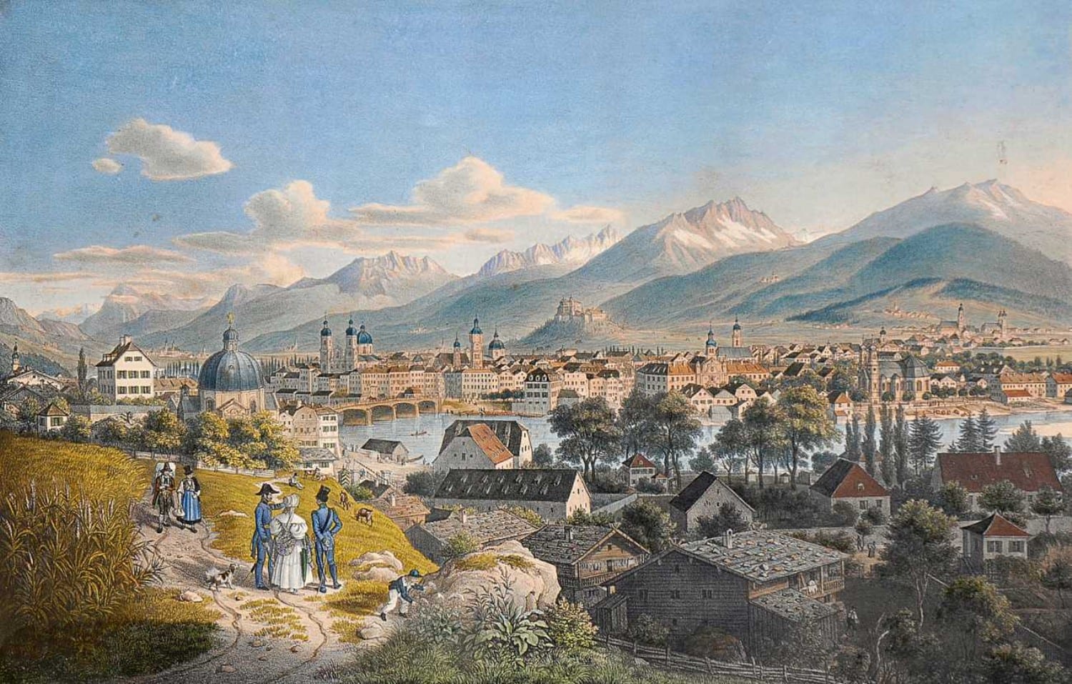 Innsbruck im 19. Jahrhundert (Gustav Wilhelm Kraus)
